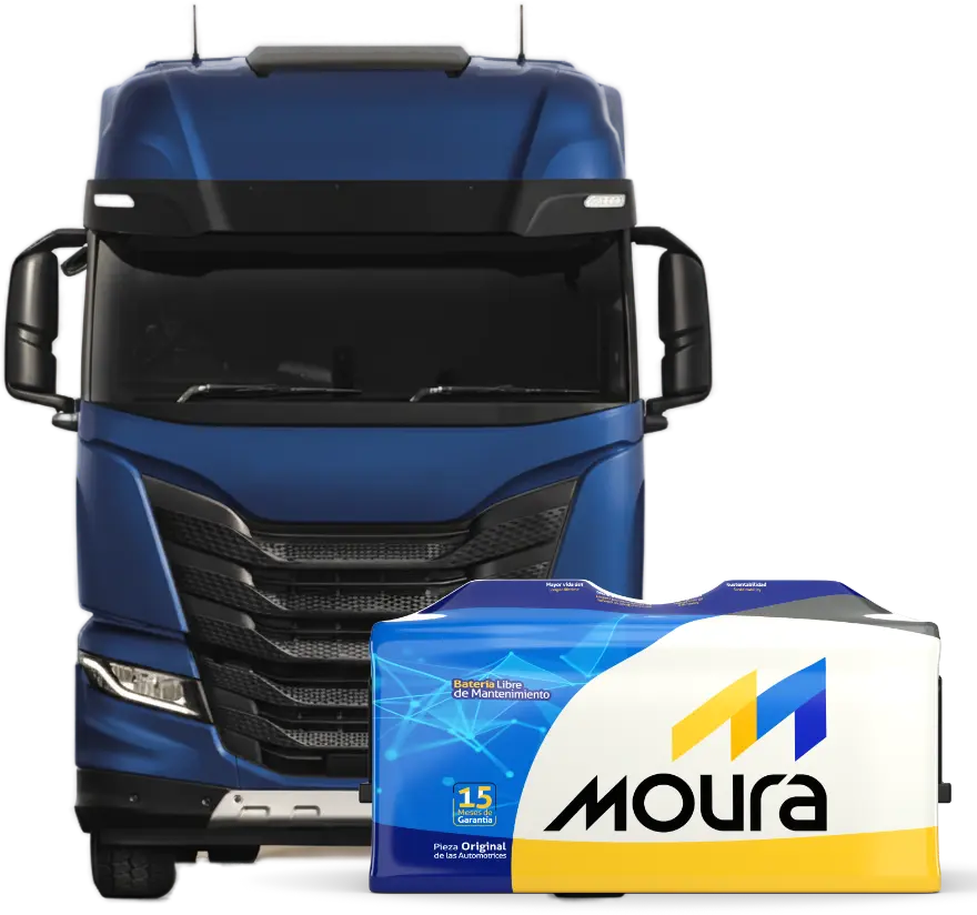 Caminhão e bateria Moura